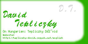 david tepliczky business card